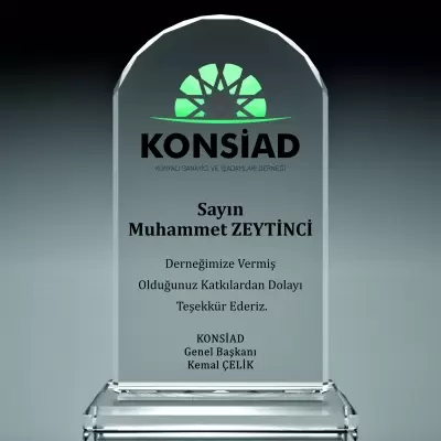 Kristal Plaket Model 8