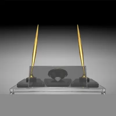 Kristal Masa Seti Masa İsimliği Kalemlik Kartvizitlik İsimlik Model 4