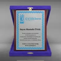 Kadife Kutulu Ahşap Plaket Model 2