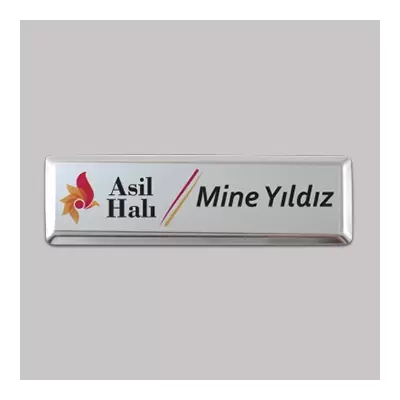 Metal Yaka İsimliği Yaka Kartı Metal Model 6 - 10 Adet